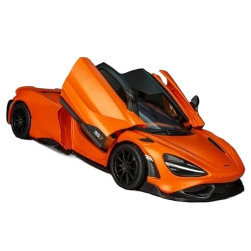 1:24 Für McLaren 765LT Legierung Sportwagen Modell Druckguss Spielzeug Fahrzeuge Metall Auto ModelCollection Druckgussmodelle Motorfahrzeuge(Orange) von DUEVEL