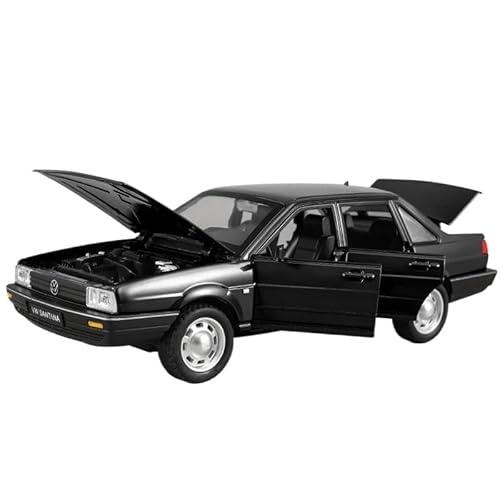 1:24 Für Santana Druckguss Auto Modell Urlaub Thema RPartuy FoeCar Metall Ornament Geschenk Druckgussmodelle Motorfahrzeuge(Schwarz) von DUEVEL
