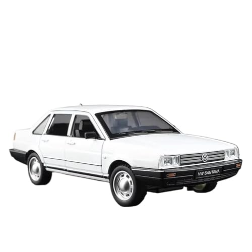 1:24 Für Santana Druckguss Auto Modell Urlaub Thema RPartuy FoeCar Metall Ornament Geschenk Druckgussmodelle Motorfahrzeuge(White) von DUEVEL