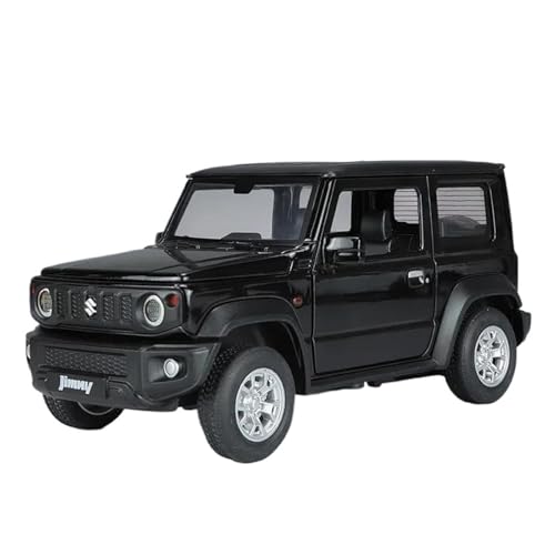1:24 Für Suzuki Jimny Off Road SUV Legierung Diecast Modell Fahrzeug Sound & Licht Sammlung Display Dekoration Druckgussmodelle Motorfahrzeuge(Schwarz) von DUEVEL