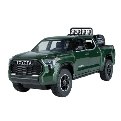 1:24 Für Toyota Tundra Druckguss-Legierung Rückziehauto Sammlerstück Spielzeug Geschenke Druckguss Und Spielzeugfahrzeuge Druckgussmodelle Motorfahrzeuge(Grün) von DUEVEL