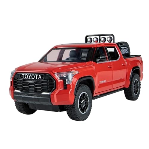 1:24 Für Toyota Tundra Druckguss-Legierung Rückziehauto Sammlerstück Spielzeug Geschenke Druckguss Und Spielzeugfahrzeuge Druckgussmodelle Motorfahrzeuge(Rot) von DUEVEL
