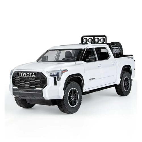 1:24 Für Toyota Tundra Druckguss-Legierung Rückziehauto Sammlerstück Spielzeug Geschenke Druckguss Und Spielzeugfahrzeuge Druckgussmodelle Motorfahrzeuge(White) von DUEVEL
