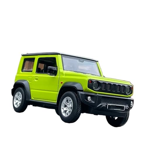 1:26 Für Suzuki Jimny Legierung Auto Modell Diecast Spielzeug Simulation Metall Geländewagen Auto Modell Sound Licht Sammlung Spielzeug Druckgussmodelle Motorfahrzeuge(Grün) von DUEVEL