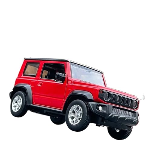 1:26 Für Suzuki Jimny Legierung Auto Modell Diecast Spielzeug Simulation Metall Geländewagen Auto Modell Sound Licht Sammlung Spielzeug Druckgussmodelle Motorfahrzeuge(Rot) von DUEVEL