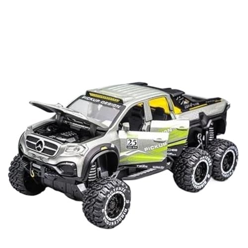 1:28 Maßstab Diecast Auto Legierung Pickup Auto Metall Geländewagen Modell Simulation Spielzeug Druckgussmodelle Motorfahrzeuge(Gray) von DUEVEL