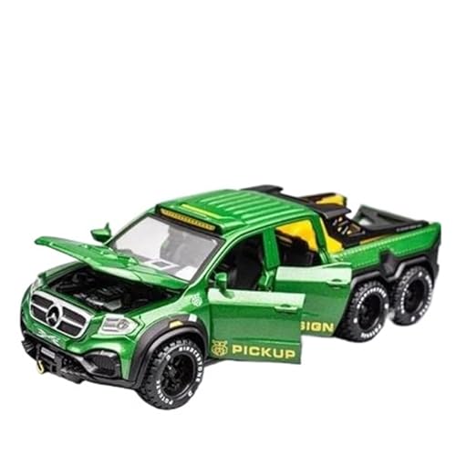 1:28 Maßstab Diecast Auto Legierung Pickup Auto Metall Geländewagen Modell Simulation Spielzeug Druckgussmodelle Motorfahrzeuge(Grün) von DUEVEL
