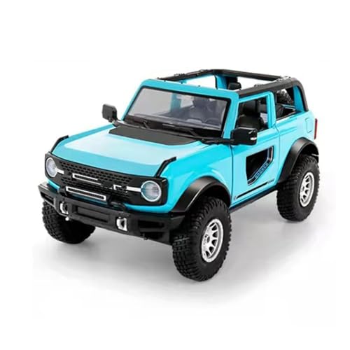 1:30 Für Ford Bronco Lima Legierungsautomodell Diecast-Metall-Geländewagenmodellsimulation Kleine Spielzeugmodellsammlung Ton Und Licht Druckgussmodelle Motorfahrzeuge(Blau) von DUEVEL