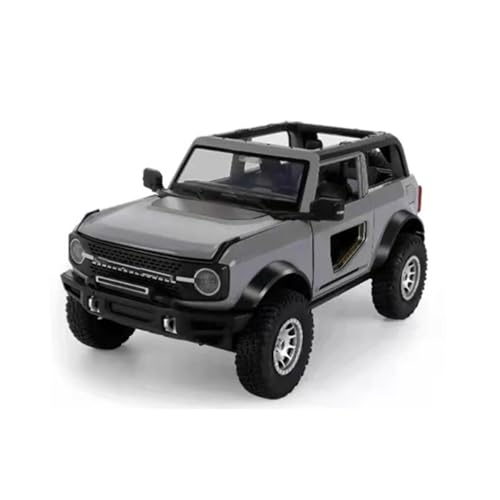 1:30 Für Ford Bronco Lima Legierungsautomodell Diecast-Metall-Geländewagenmodellsimulation Kleine Spielzeugmodellsammlung Ton Und Licht Druckgussmodelle Motorfahrzeuge(Gray) von DUEVEL