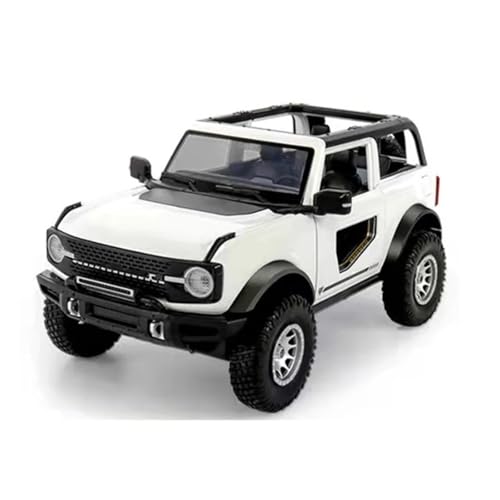 1:30 Für Ford Bronco Lima Legierungsautomodell Diecast-Metall-Geländewagenmodellsimulation Kleine Spielzeugmodellsammlung Ton Und Licht Druckgussmodelle Motorfahrzeuge(White) von DUEVEL