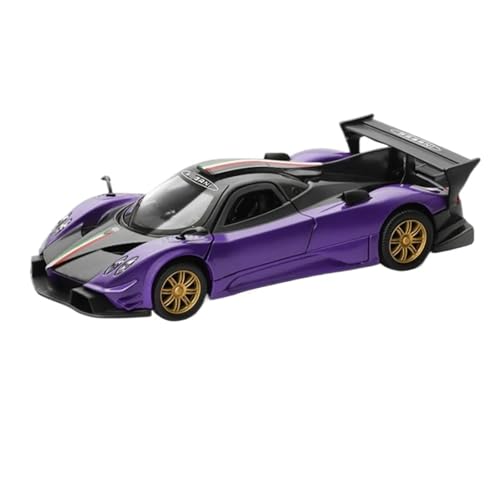 1:31 Für Pagani Zonda R Revolucion Alloy Super Sport Car Model Die-Cast Metal Simulation Toy Racing Car Model Mit Klang Und Licht Druckgussmodelle Motorfahrzeuge(Purple) von DUEVEL