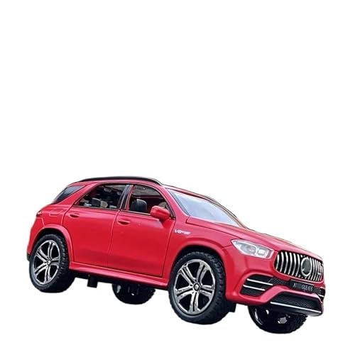 1:32 Für Benz GLE 63S SUV Legierung Auto Modell Diecast Metall Spielzeug Off-roadVehiclesModelSoundLightCollection Dekorative Ornament Druckgussmodelle Motorfahrzeuge(Rot) von DUEVEL