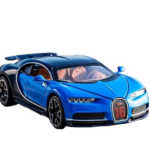 1:32 Für Eine Maßstabsgetreue Druckguss-Gedenk-Spielzeugauto-Sammlung Aus Bugatti Veyron-Legierungs Supersportwagen Rennwagen Druckgussmodelle Motorfahrzeuge(Blau) von DUEVEL