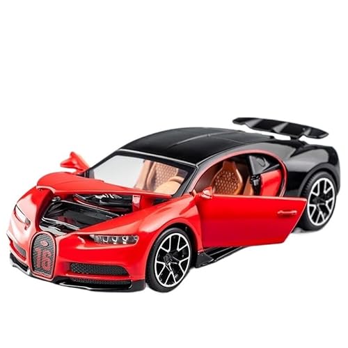 1:32 Für Eine Maßstabsgetreue Druckguss-Gedenk-Spielzeugauto-Sammlung Aus Bugatti Veyron-Legierungs Supersportwagen Rennwagen Druckgussmodelle Motorfahrzeuge(Rot) von DUEVEL