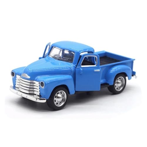 1:32 Für Klassische Pickups Truck Druckguss Metall Modell Pull Back Festliche Tage Jungen Sammlung Spielzeug Auto Druckgussmodelle Motorfahrzeuge(Blau) von DUEVEL