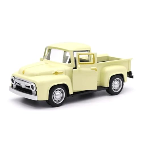 1:32 Für Klassische Pickups Truck Druckguss Metall Modell Pull Back Festliche Tage Jungen Sammlung Spielzeug Auto Druckgussmodelle Motorfahrzeuge(White) von DUEVEL