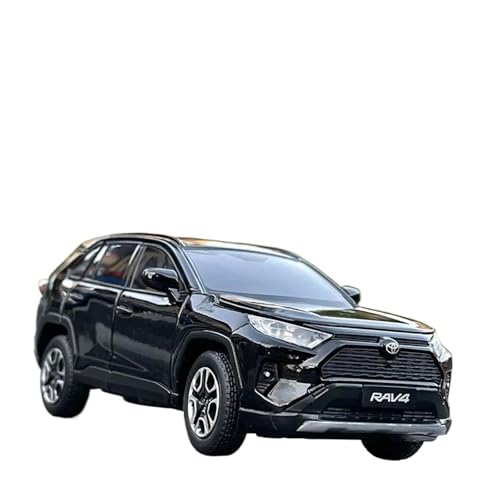 1:32 Für Maßstab RAV4 2020 SUVStoßdämpfer Sound Licht Miniatur Auto Spielzeug Druckgussmodelle Motorfahrzeuge(Schwarz) von DUEVEL