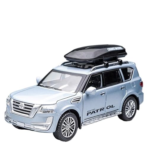 1:32 Für Nissan New Touareg Geländewagen, Legierungsautomodell Metallspielzeug Geluid Licht Collectie Ausstellungsautomodelle Druckgussmodelle Motorfahrzeuge(Blau) von DUEVEL