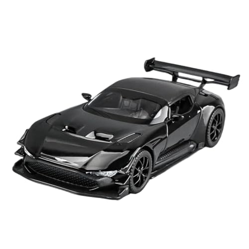 1:32 für AstonMartin Vulcan Supercar Legierung Druckguss Modell Auto Innendekoration Sound Licht Hoher Favorit Druckgussmodelle Motorfahrzeuge(Schwarz) von DUEVEL