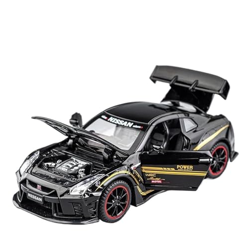 1:32 für Nissan GTR R35 Supercar Alloy Car Collection ModellAutoSoundandlightSpielzeugKinder Druckgussmodelle Motorfahrzeuge(Schwarz) von DUEVEL