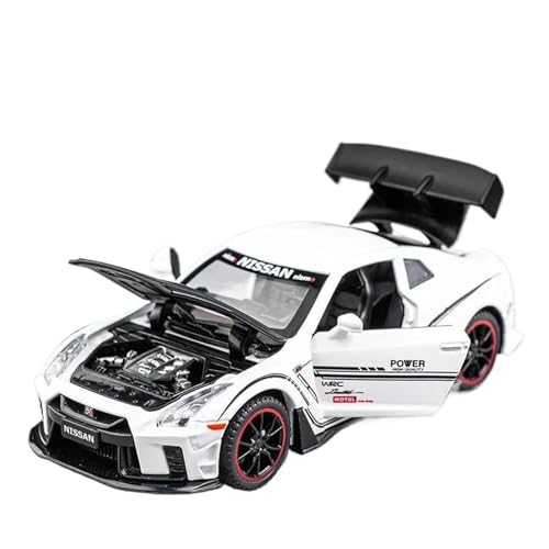 1:32 für Nissan GTR R35 Supercar Alloy Car Collection ModellAutoSoundandlightSpielzeugKinder Druckgussmodelle Motorfahrzeuge(White) von DUEVEL