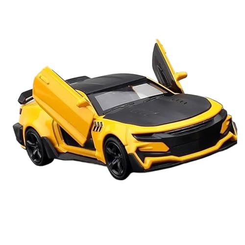 1:36 Für Chevrolet Camaro Neues Legierungsautomodell Sport Kinderspielzeug Zubehör Kuchenornamente Favorit Druckgussmodelle Motorfahrzeuge(Yellow) von DUEVEL
