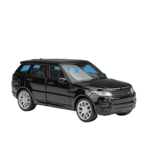 1:36 Für Land Rover Range Rover Sport SUVDruckguss-Legierungsmetall-Automodell Spielzeug Für Zurückziehen Sammlerstück Ornamente Druckgussmodelle Motorfahrzeuge(Schwarz) von DUEVEL