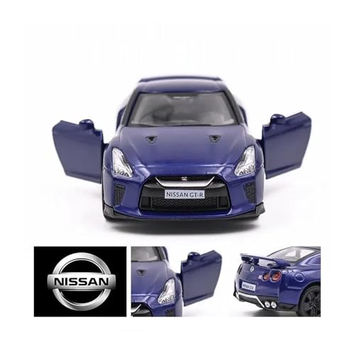1:36 für Nissan GTR R35 Superauto Simulation Diecast Spielzeugfahrzeuge Stadt Legierung Modell Geschenke Druckgussmodelle Motorfahrzeuge(Blau) von DUEVEL