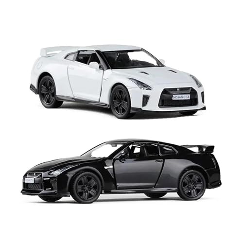 1:36 für Nissan GTR R35 Superauto Simulation Diecast Spielzeugfahrzeuge Stadt Legierung Modell Geschenke Druckgussmodelle Motorfahrzeuge(Schwarz) von DUEVEL