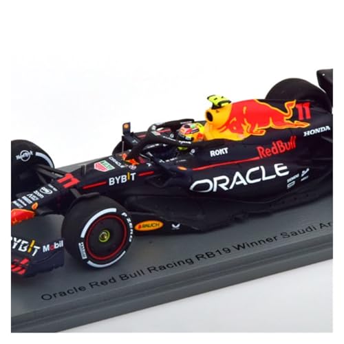 1:43 F1 Formel RB19 Für Racing Team Perez Saudi-Arabien Gewinnt 2023 Legierung Rennwagen Modell Ornamente Druckgussmodelle Motorfahrzeuge von DUEVEL