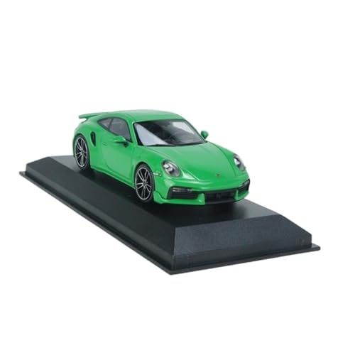 1:43 Für Porsche 911 (992) Turbo S Rot Legierung Auto Modell Spielzeug Auto Ornament Geschenk Hobby Sammlung Druckgussmodelle Motorfahrzeuge(Grün) von DUEVEL