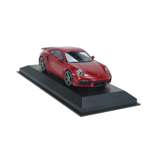 1:43 Für Porsche 911 (992) Turbo S Rot Legierung Auto Modell Spielzeug Auto Ornament Geschenk Hobby Sammlung Druckgussmodelle Motorfahrzeuge(Rot) von DUEVEL