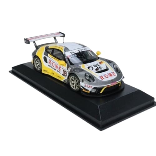 1:43 Für Porsche 911 GT3 R 991.2 Legierung Automodell Spielzeugauto Ornament Geschenk Hobby Sammlung Druckgussmodelle Motorfahrzeuge(Yellow) von DUEVEL