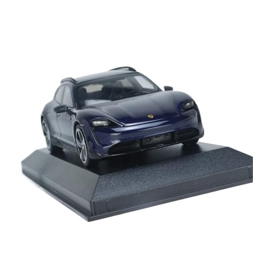 1:43 Für Porsche Taycan Turbo S 2021 Schwarz Legierung Auto Modell Spielzeug Auto Ornament Geschenk Hobby Sammlung Druckgussmodelle Motorfahrzeuge(Blau) von DUEVEL