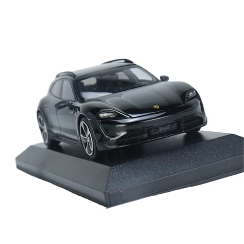 1:43 Für Porsche Taycan Turbo S 2021 Schwarz Legierung Auto Modell Spielzeug Auto Ornament Geschenk Hobby Sammlung Druckgussmodelle Motorfahrzeuge(Schwarz) von DUEVEL
