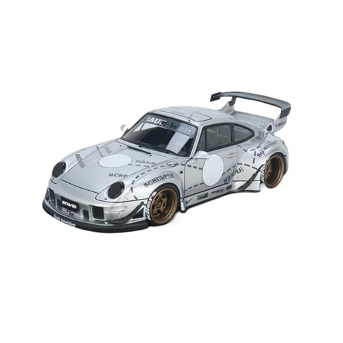 1:43 Für RWB 993 Silber Farbe Harz Auto Modell Spielzeug Auto Ornament Geschenk Hobby Sammlung Druckgussmodelle Motorfahrzeuge von DUEVEL