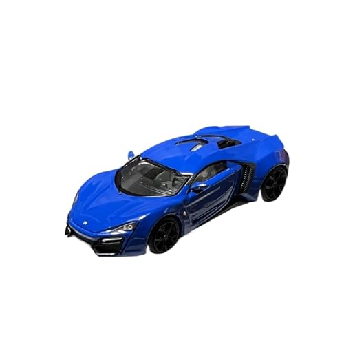 1:64 Für Lykan Simulation Supercar Auto Modell Begrenzte Sammlung Metall Ornamente Geschenke Druckgussmodelle Motorfahrzeuge(Blau) von DUEVEL