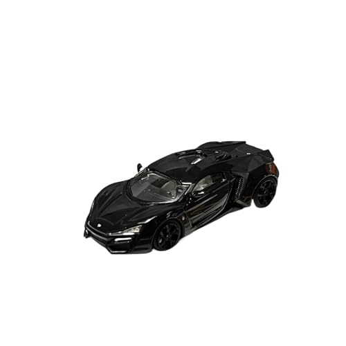 1:64 Für Lykan Simulation Supercar Auto Modell Begrenzte Sammlung Metall Ornamente Geschenke Druckgussmodelle Motorfahrzeuge(Schwarz) von DUEVEL