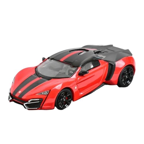 1:64 Für Lykan Supercar Druckguss-Metallautomodell Klassischer Sammler Druckgussmodelle Motorfahrzeuge(Red 1) von DUEVEL