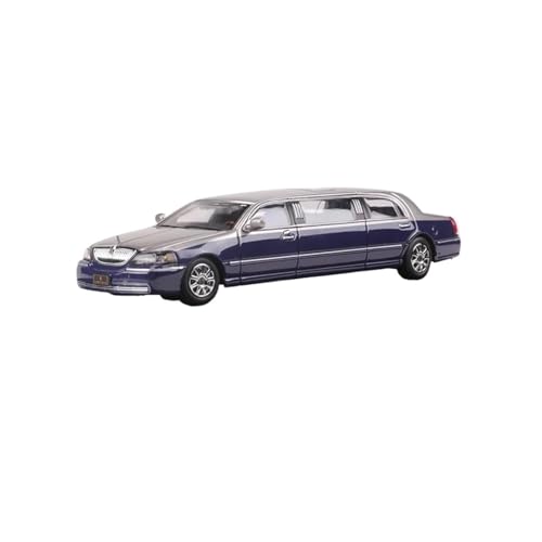 1:64 Lincoln Limousine Stretch-Version Druckguss-Automodell Statische Sammlung Metallornamente Geschenk Druckgussmodelle Motorfahrzeuge(Blau) von DUEVEL