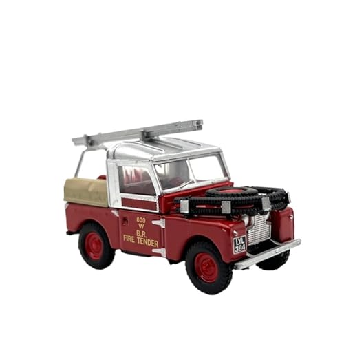 1:76 Für Land Rover 88 Feueralarm Feuerwehrauto Automodellbausatz Jeep Legierung Spielzeugauto Druckgussmodelle Motorfahrzeuge von DUEVEL