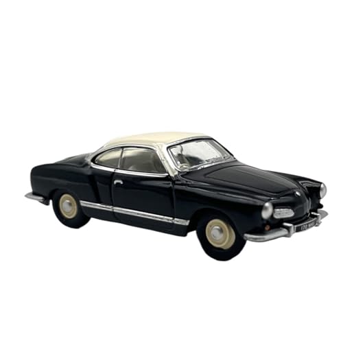 1:76 Für Volkswagen Karmann-GHIA Roadster Legierung Kleinwagen Modellbausatz Spielzeugauto Druckgussmodelle Motorfahrzeuge(Schwarz) von DUEVEL