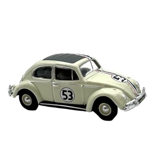 1:76 Für Volkswagen Racing Nr. 53 Automodell Legierung Spielzeugauto Trolley Kit Druckgussmodelle Motorfahrzeuge(Beige) von DUEVEL