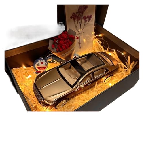 118 Für Mercedes-Benz S-Klasse Maybach S680 Modell AMG Simulation Legierung Auto E300L Auto Modell C260L Sammlung Spielzeug Druckgussmodelle Motorfahrzeuge(Gold) von DUEVEL