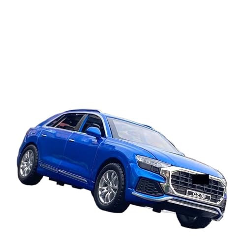 Automodell 1 32 Für Audi Q8 SUV Legierungsautomodell Aus Druckguss Fahrzeugsammlung Hohe Simulation Von Sound Und Licht Druckgussmodelle Motorfahrzeuge(Blau) von DUEVEL