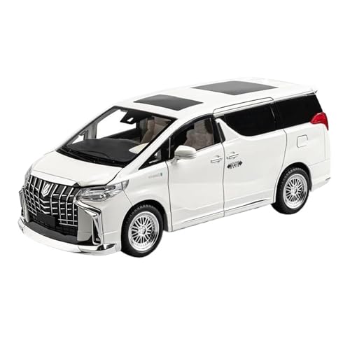 DUEVEL 1 18 ForToyota Alphard MPV Legierung Auto Diecast Metall Spielzeug Fahrzeuge Modell Simulation Sound Und Licht Sammlung Druckgussmodelle Motorfahrzeuge(White) von DUEVEL