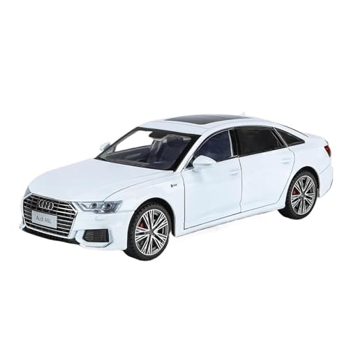 DUEVEL 1 18 Für Audi A6L Legierung Auto Modell Spielzeug Diecast Autos Mit Sound Licht Zurückziehen Modelle Spielzeug Sammlerstücke Druckgussmodelle Motorfahrzeuge(White) von DUEVEL