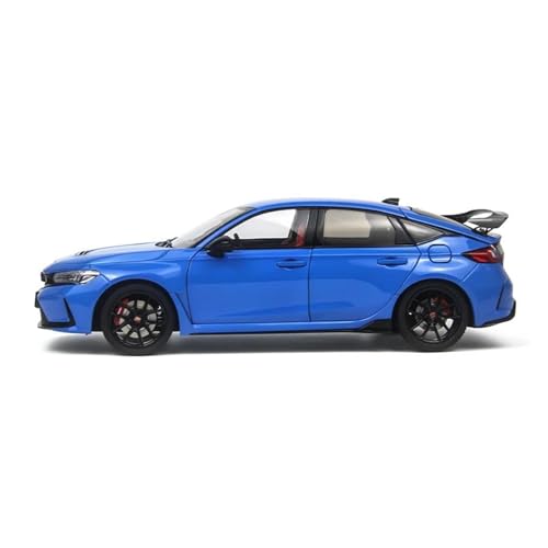 DUEVEL 1 18 Für Honda Civic Type R FL5 2023 Automodell Druckguss Miniaturfahrzeug Spielzeug Sammlergeschenk Druckgussmodelle Motorfahrzeuge(Blau) von DUEVEL