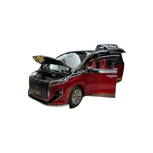 DUEVEL 1 18 Für Hongqi HQ9 Business MPV Mini Fahrzeug Legierung Druckguss Metall Klassische Modellauto Sammlung Spielzeug Geschenk Druckgussmodelle Motorfahrzeuge(Rot) von DUEVEL