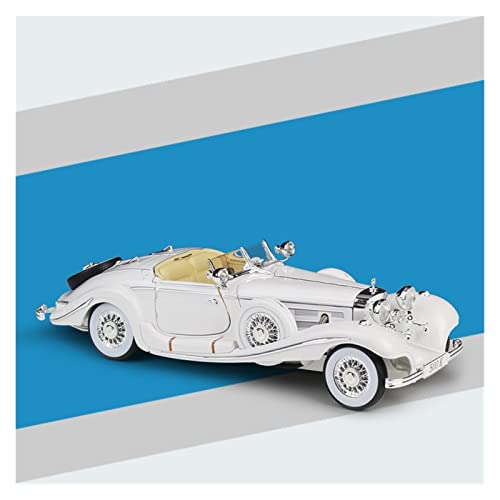 DUEVEL 1 18 Für Mercedes-Benz 500K Legierung Cabrio Modell Diecast Simulation Spielzeugfahrzeug Sammelgeschenk Druckgussmodelle Motorfahrzeuge(White) von DUEVEL